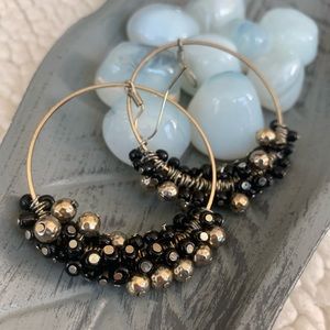📀Hoop earrings with beads📀